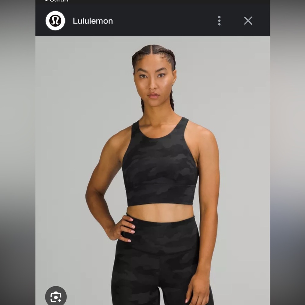 Lululemon Wunder Train Longline Bra - Black Camo